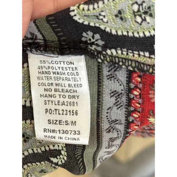 Umgee Kimono Duster Floral Boho Jacket S/M Mixed Paisley Patchwork Boho Festival - Picture 7 of 9